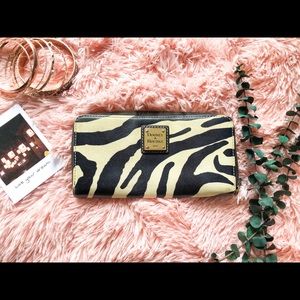Dooney & Bourke Zebra Print Wallet Clutch